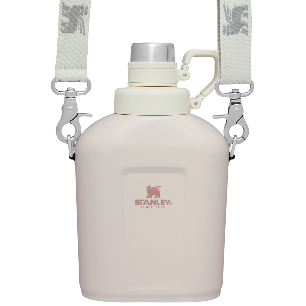 Stanley 1.1 QT Classic Canteen with Carrying Strap in Rose Quartz