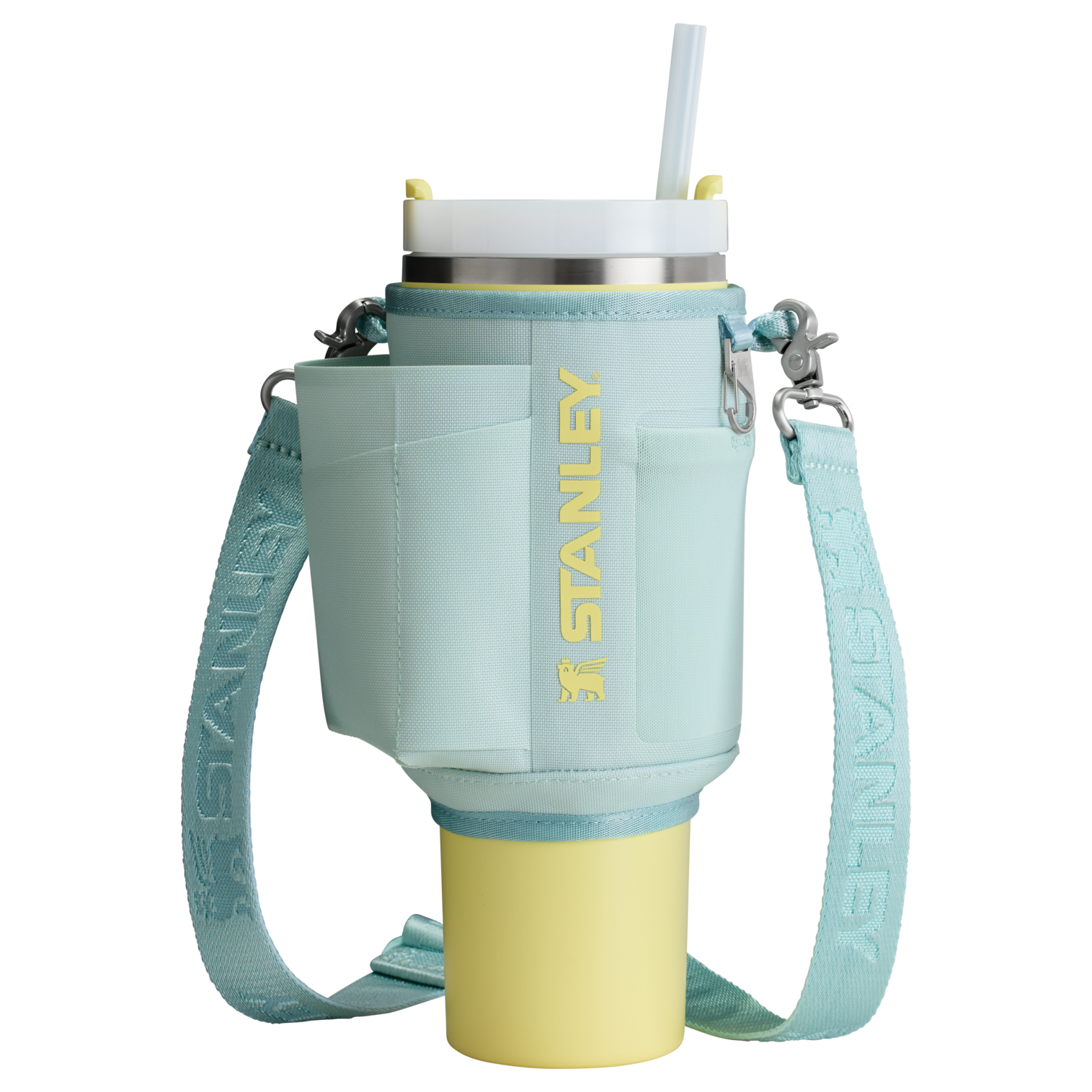 Stanley Carry-All 40 oz Quencher with Detachable Crossbody Straps  in mist blue