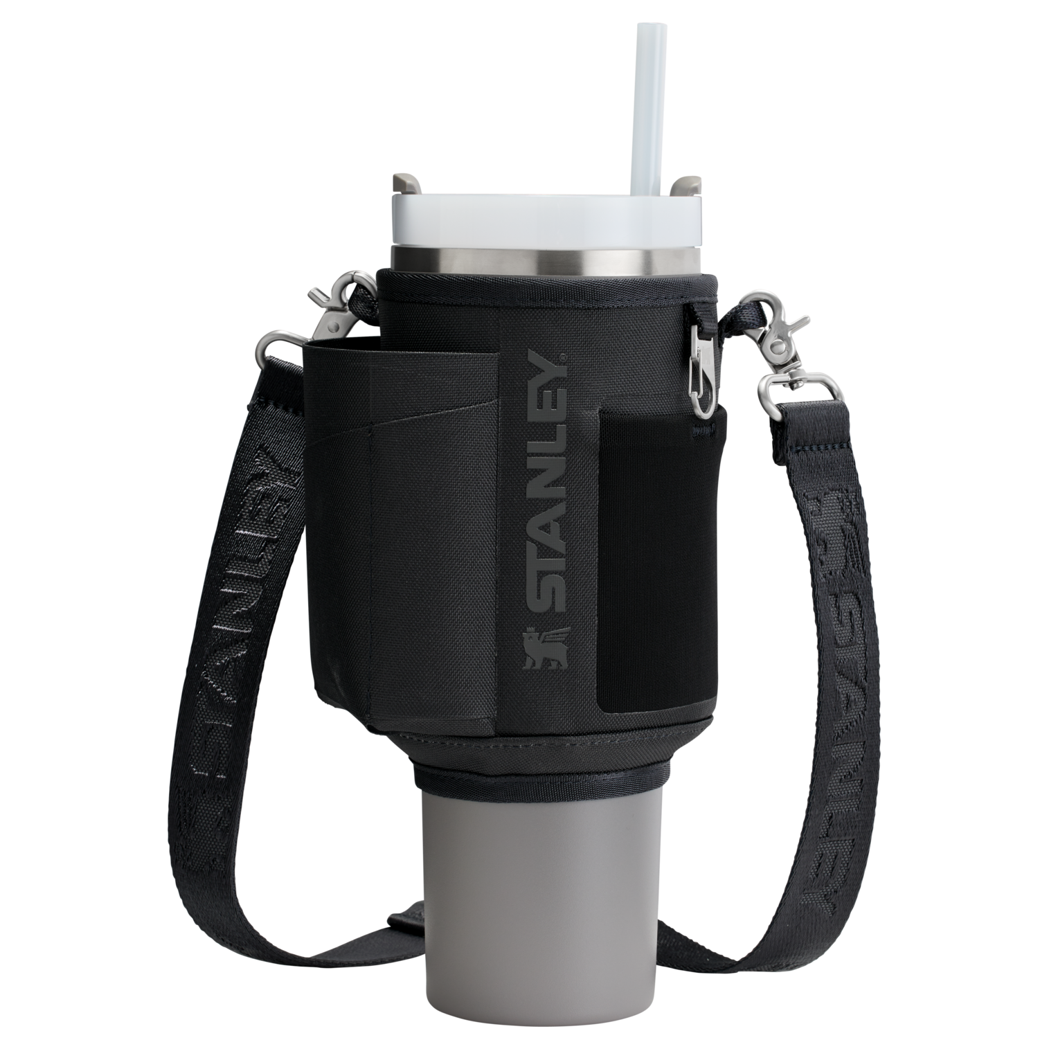 Stanley Carry-All 40 oz Quencher with Detachable Crossbody Straps in Black