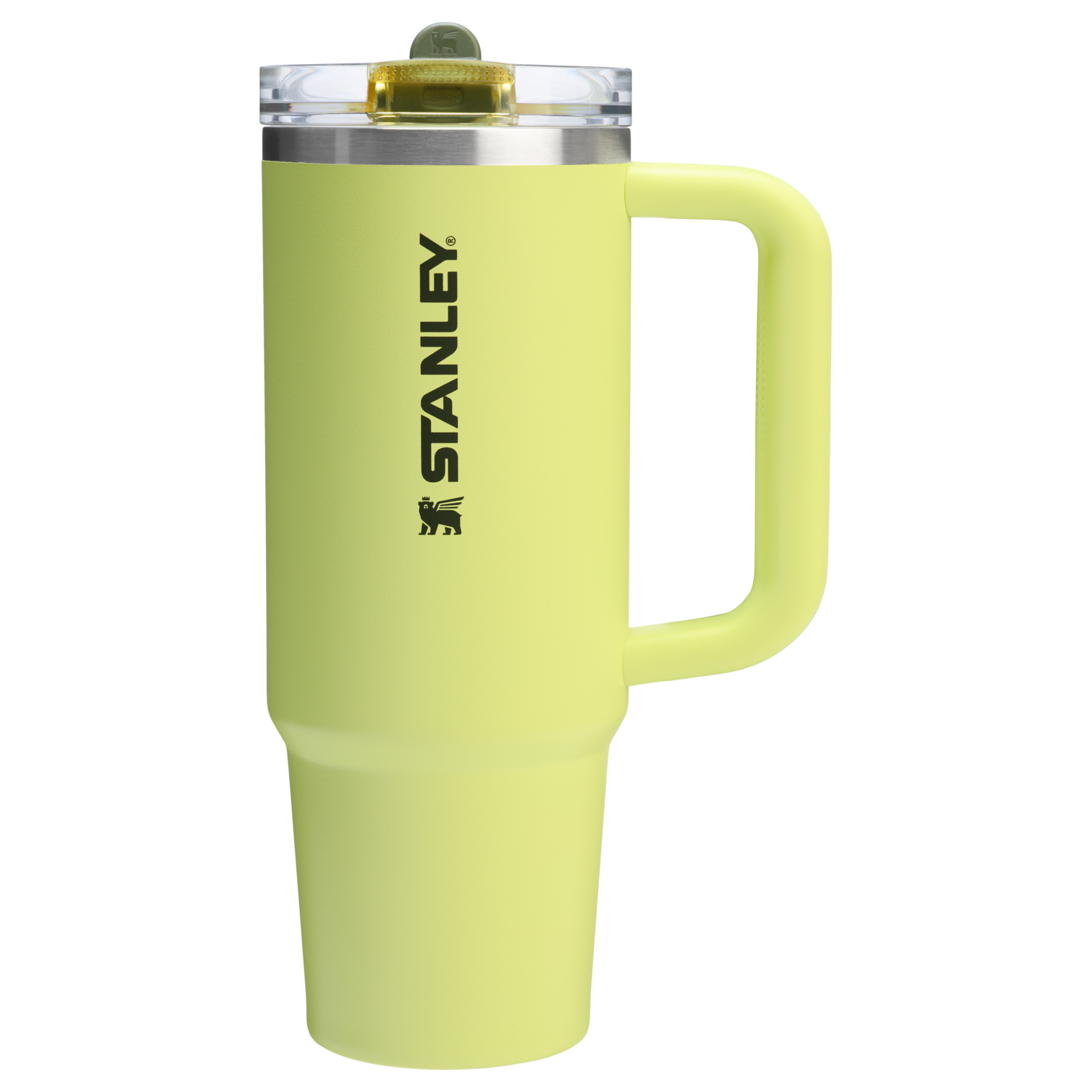 Stanley 30 OZ IceFlow Flip Straw Stainless Steel Tumbler In Prickly Pear Green