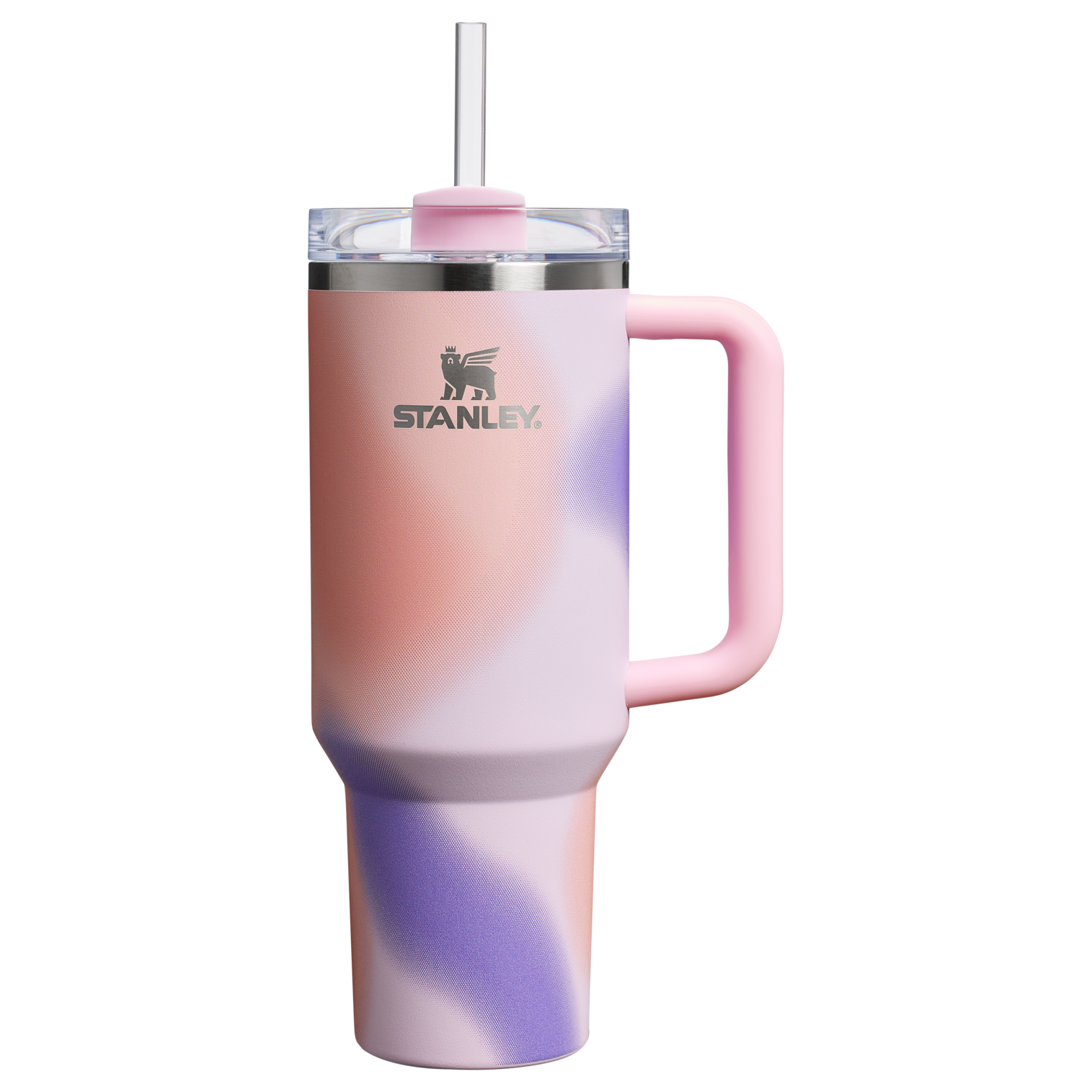 The Stanley Quencher H2.O FlowState Tumbler 40 OZ Cup In Rose Petal Motion