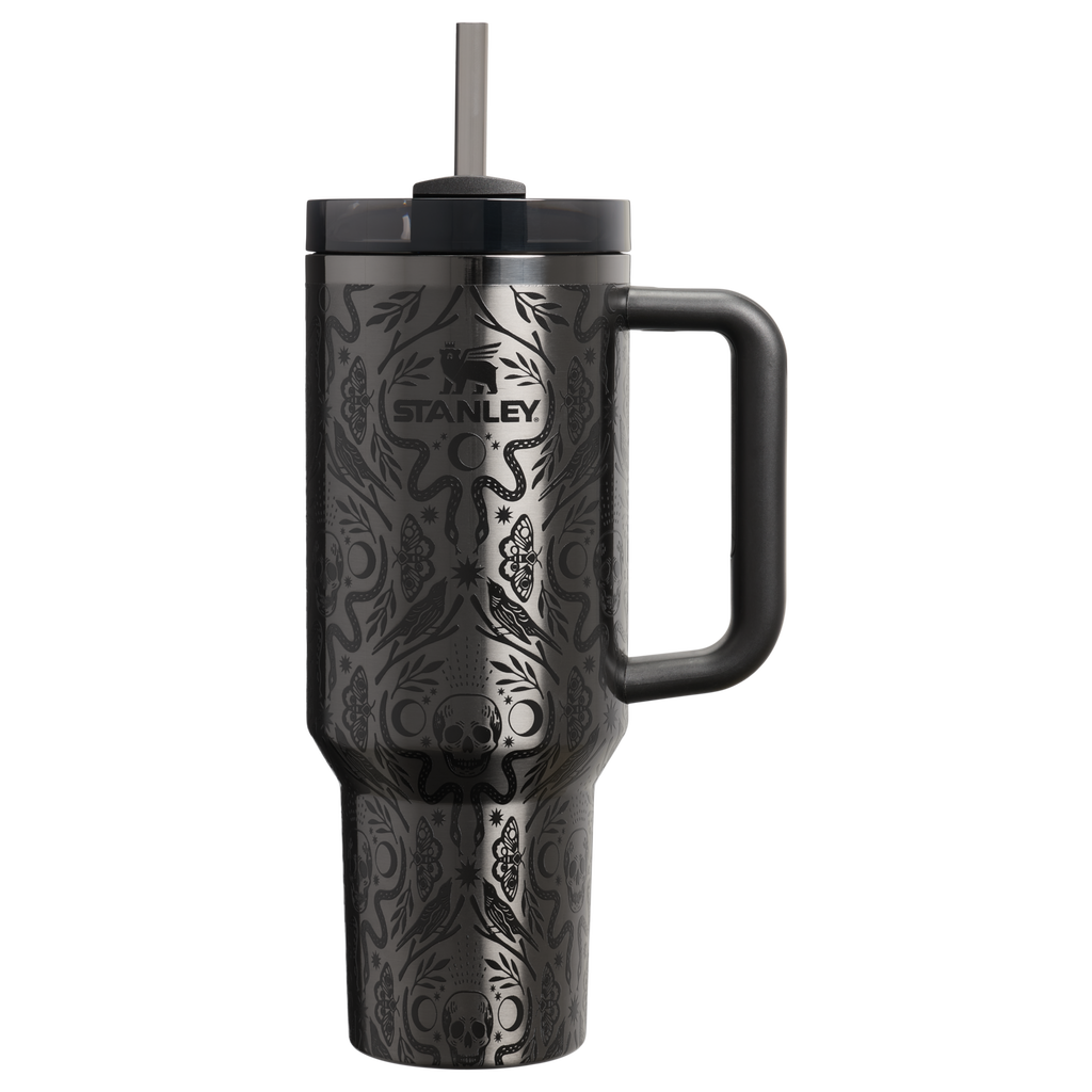 Halloween Stanley 40 OZ Tumbler in Deadly Damask Black